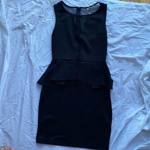 Black peplum dress